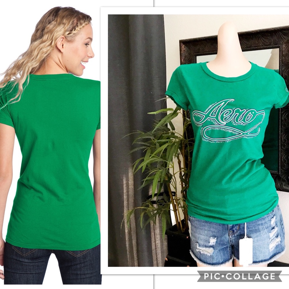 Aero Kelly Green Fitted T-Shirt